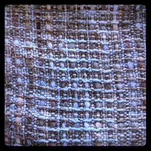 Multi-colored tweed craft scarf